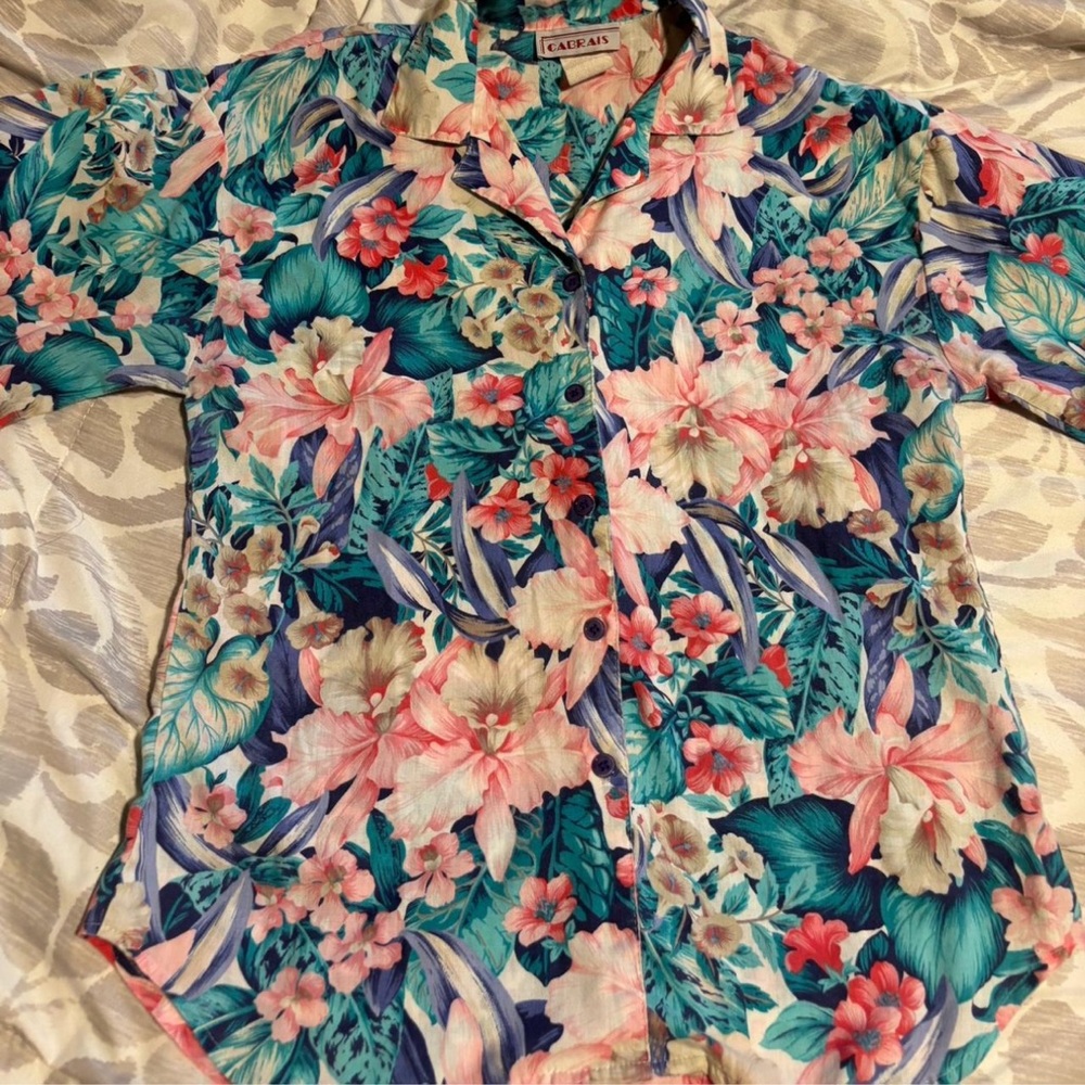 American Vintage Floral Hawaiian shirt- Multicolor